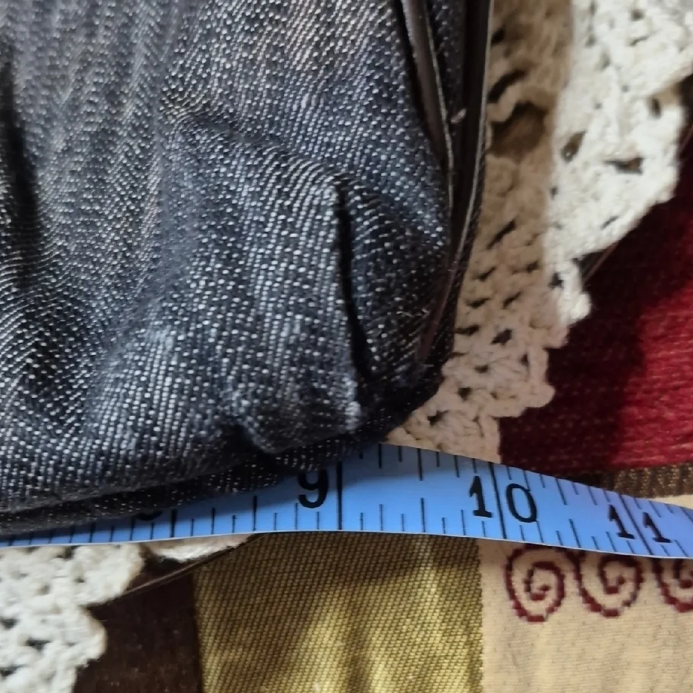Thirty One Casual Black Denim Crossbody Bag - Picture 8 of 9
